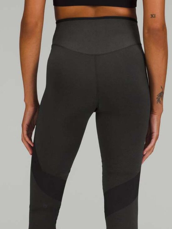 Lululemon Seamless Mesh High-Rise Training Tight 25" In Graphite Grey Size 6 - Picture 2 of 6